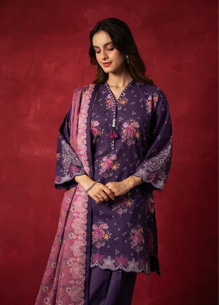 Zoe by Zeen RTW Printed Lawn 3 Piece Suit ZN26UZL WFM36604 - Casual Collection
