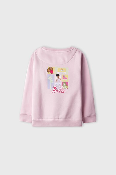Girls Barbie Pop Pink Fleece Sweatshirt