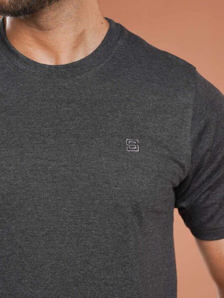 Charcoal Stretchable T-Shirt (TEE-326)