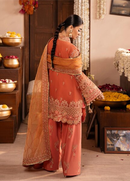 Push Pawan by Zarizaa Unstitched Embroidered Organza 3 Piece Suit ZZ26UPP D-3O Tarannum - Wedding Collection