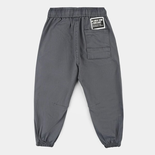 Boys Cotton Twill Pant (Brilliant) – Grey