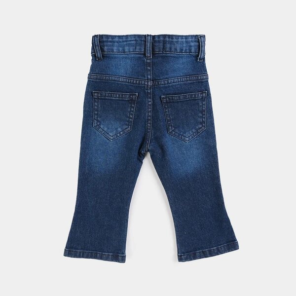 Infant Girls Denim Stretch Pant Boot Cut-Mid Blue