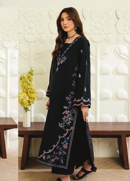 Onara by Humdum Unstitched Embroidered Khaddar 3 Piece Suit HD26UKO D-01 - Winter Collection