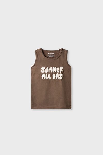 Boys Summer Days Brown Tank Top