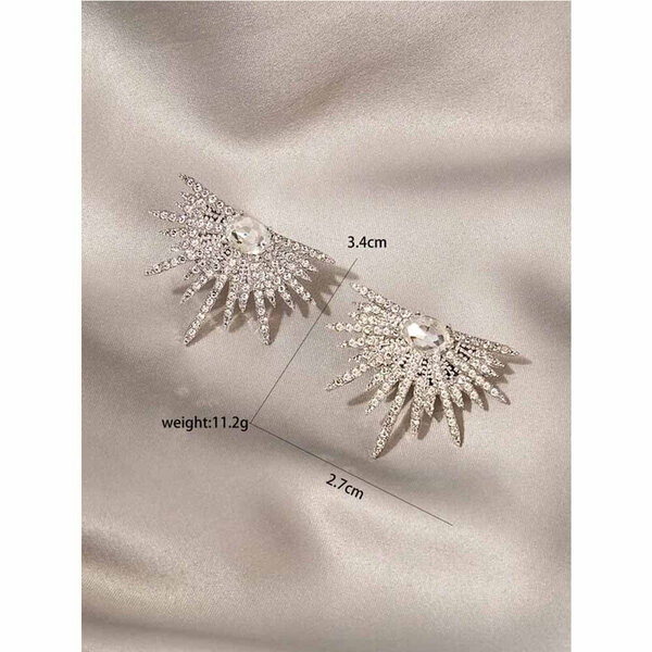 Shein - Rhinestone Decor Stud Earrings