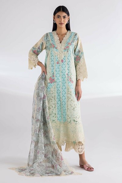Stitched  Printed Slub Dupatta