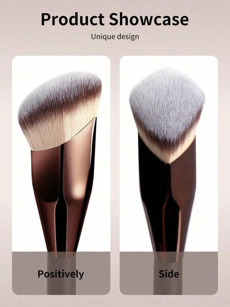 Shein - MAANGE 3pcs Makeup Brush Set, Including Foundation Brush, Concealer Brush, Highlighter Brush, Eyeshadow Brush And Other Cosmetic Tools
