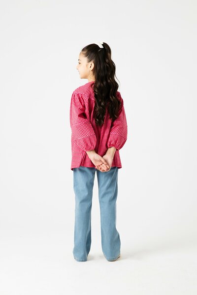 Ruby Gingham Bow Cotton Top