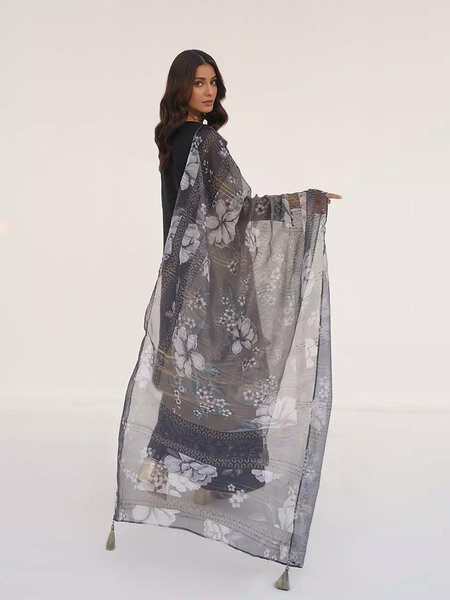 Salitex Unstitched Embroidered Cotton Net 3 Piece Suit SUNW7NO117 - Festive Collection