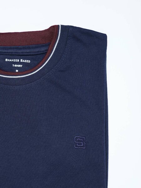 Navy Blue Basic T-Shirt (TEE-446)