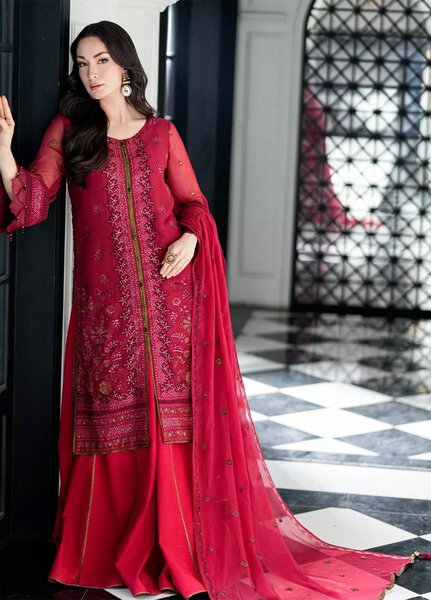 Salitex Embroidered Lawn Suits Unstitched 3 Piece SUNS7CH062UT - Summer Collection
