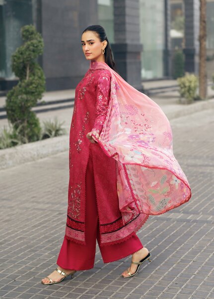 Zync by Florent Unstitched Embroidered Lawn 3 Piece Suit FL26ZU FZ-6B - Summer Collection