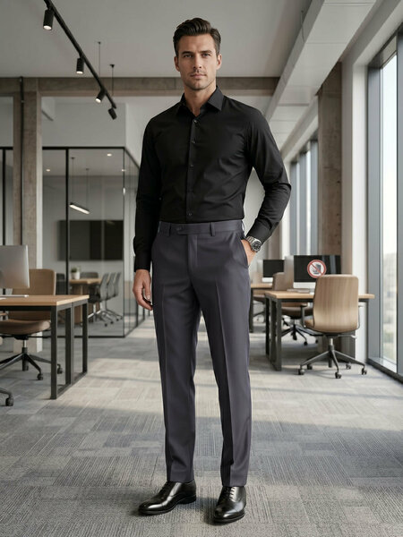 Grey Executive Formal Dress Pant (FDT-395)