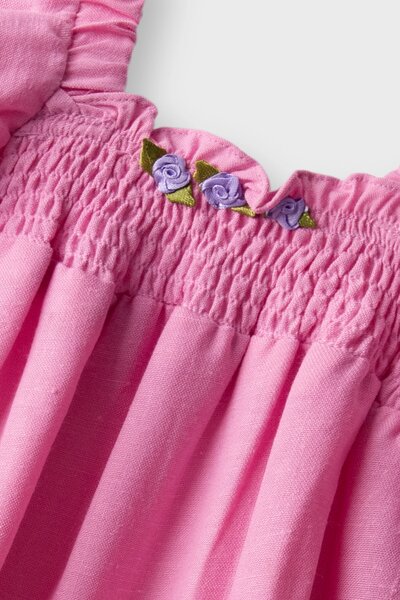 Girls Puffy Rose Co-ord Set