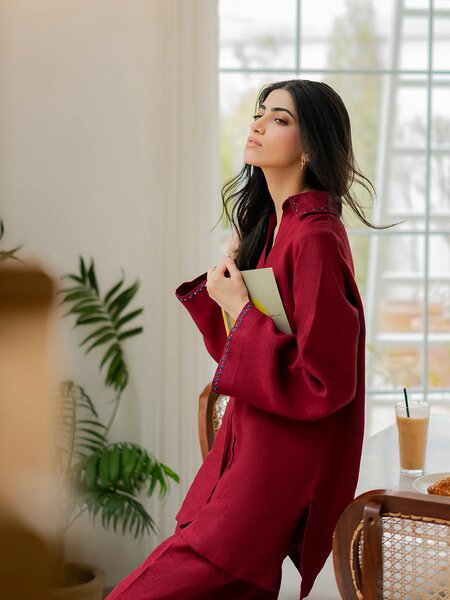 Crimson - 2Pcs Linen Set
