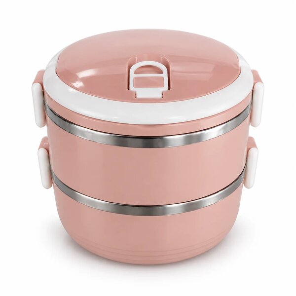 Stainless Steel 2-Tier Lunch Box 1.4L Assorted | Food Carrier