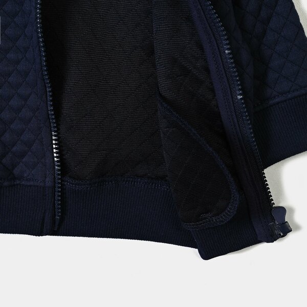 Infant Boys Quilted Jacket Bomber-BLUE