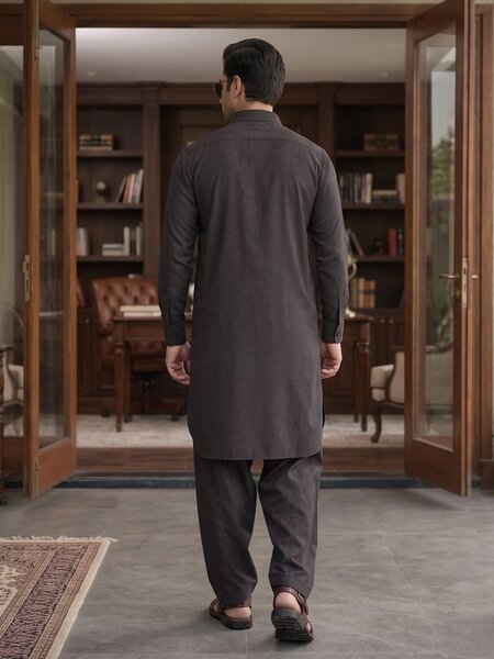 Brown Designer Shalwar Kameez (SK-717)