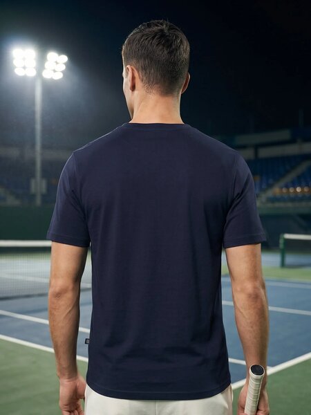 Navy Blue Stretchable T-Shirt (TEE-493)
