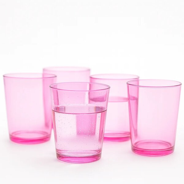(PACK OF 6) Premium Acrylic Drinking Glass Set – Unbreakable Tumblers Pack of 6