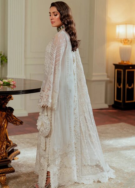 Chantelle by Baroque Unstitched Chiffon Embroidered Suits 3 Piece BQ25FC CH13-02 - Festive Collection