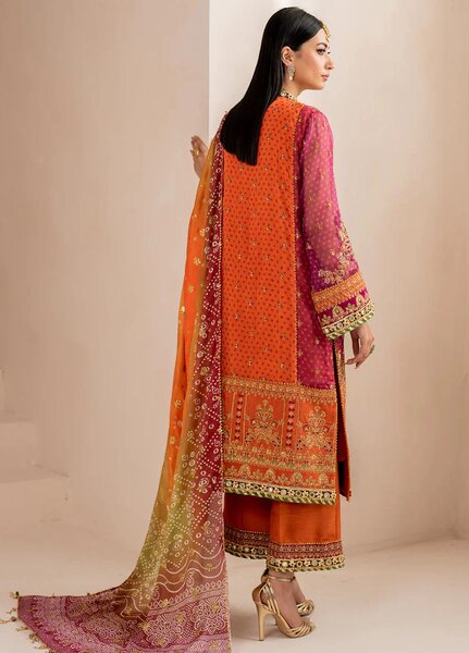 Baroque Embroidered Unstitched Chiffon 3 Piece Suits BQ25UF UF-706 - Festive Collection