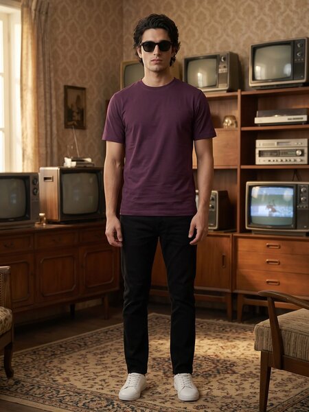 Maroon Basic T-Shirt (TEE-511)