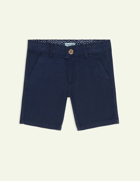 Ixample Boys RTW Solids Cotton Twill 1 Piece Navy Chino Short - Casual Collection
