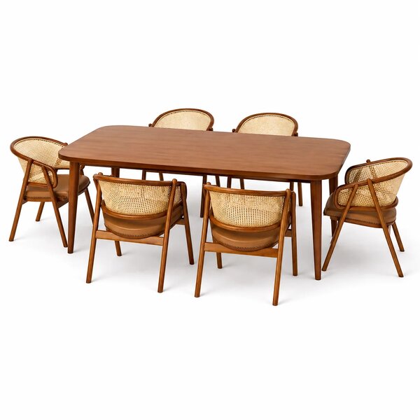 Noor 6 Person Dining Table with Chairs