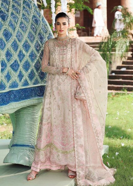 Veere di Wedding by Sardinia Unstitched Brides Embroidered Handwork Organza Suits 3 Piece SRD25VW D-1306 Maahi - Formals Collection