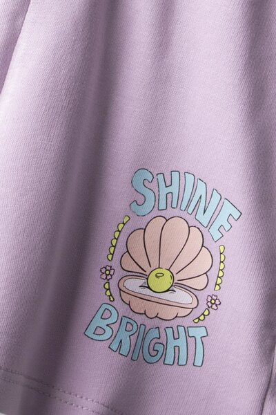Lilac Shine Terry Shorts