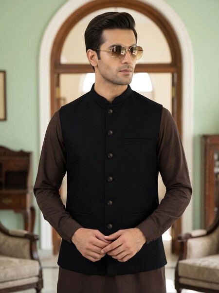 Black Waist Coat (WC-220)