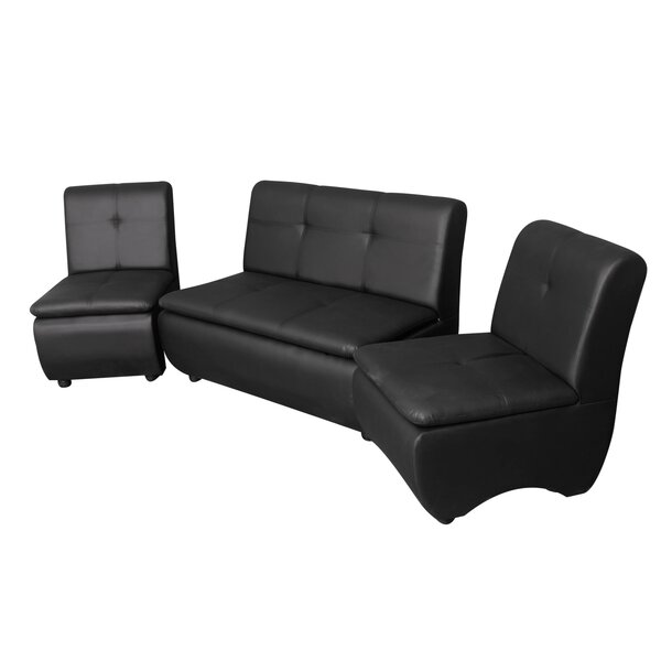 Lazo Premium Leatherette Office Sofa set in Black (Single Seater, 2-Seater, or 4-Seater Bundle)