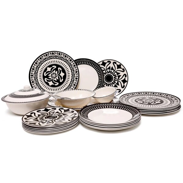 Dinner Set Monochrome Black