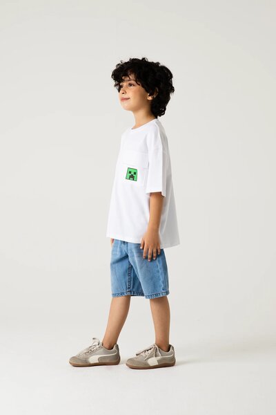 Boys Minecraft Drop Shoulder Tee