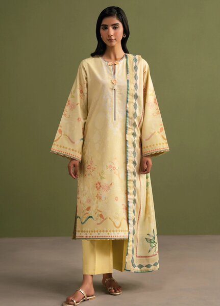 Seran Essentials Unstitched Printed Lawn 3 Piece Suit SN26UEL Alira D-03 - Summer Collection