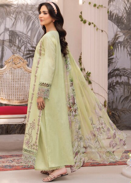 Summer Breeze by Humdum Unstitched Embroidered Lawn 3 Piece Suit HB26USB D-04 - Summer Collection