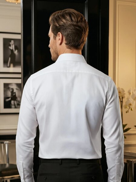 White, Elite Edition, Cutaway Collar Men’s Formal Shirt (FS-2953)
