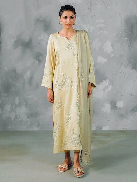 BISCOTTI BLISS - 2pcs Khaddi Silk Ensemble