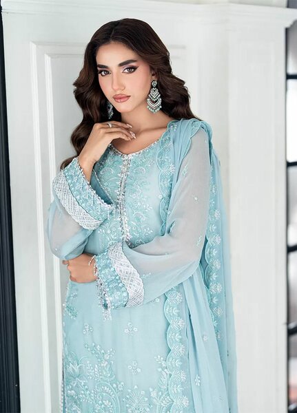 Salitex Embroidered Lawn Suits Unstitched 3 Piece SUNS7CH052UT - Summer Collection