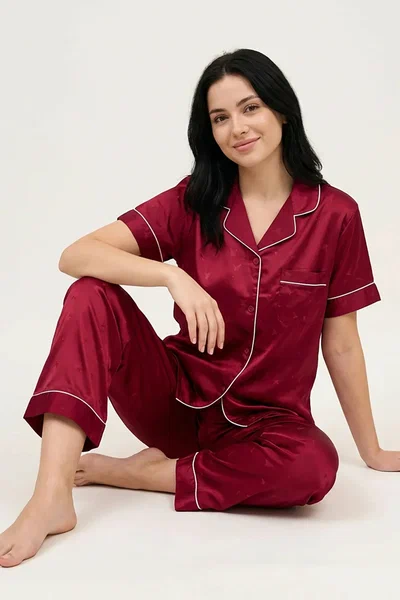 BLS - Satin Pajama Set - Maroon