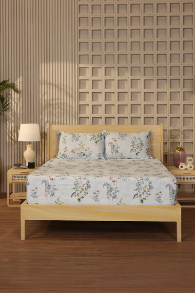 Azure bud T-300 Bed Sheet Set