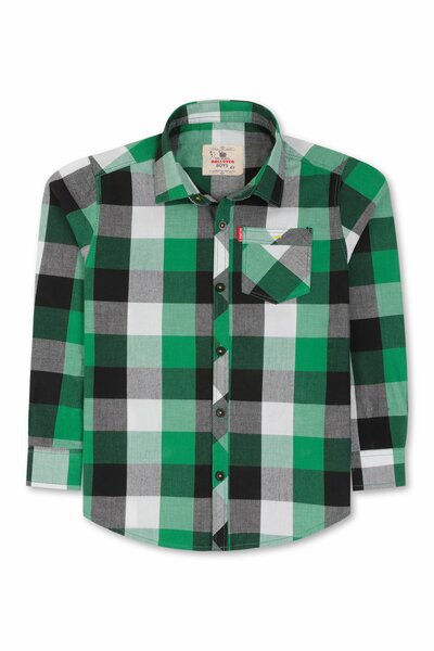 Green Checkered Casual Shirt