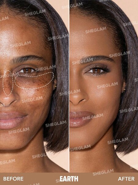 Shein Sheglam - Complexion Boost Concealer-Earth Sponge-Head Applicator Matte Liquid Concealer
