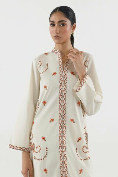 Stitched Embroidered Lawn Shirt+ Culotte