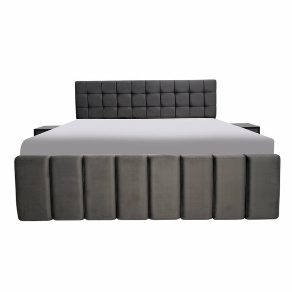 Nimoy King/Queen Size Bed with 2 Side Tables
