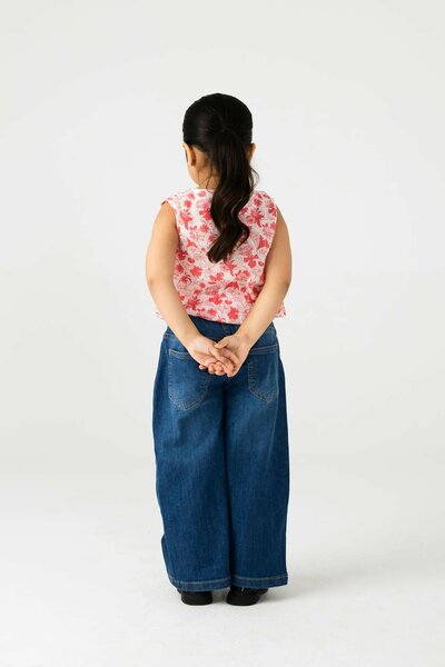 Red Floral Cotton Top