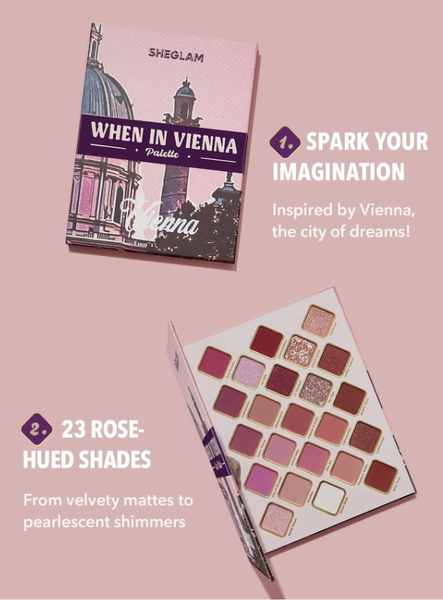 Shein Sheglam - When In Vienna Palette 23-Clolor Shimmer Glitter Matte Eyeshadow Palette