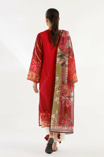 Stitched Printed Lawn Shirt + Dupatta