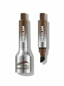 Shein Sheglam - Brow-Fection Angled Brush & Dip-Chocolate Hair-Like Strokes Liquid Eyebrow Gel Pen Taupe
